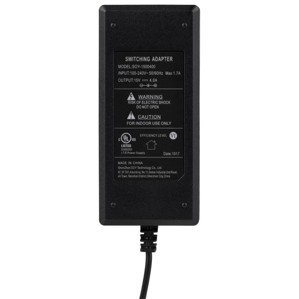 Main product image for 15 VDC 4A AC Adapter Power Supply with 2.1 x 5.5mm P 120-057